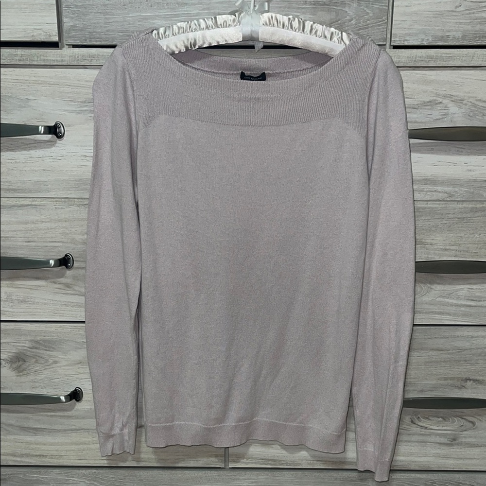 Ann Taylor Women’s Long Sleeve Lavender Boat Neck Sweater
